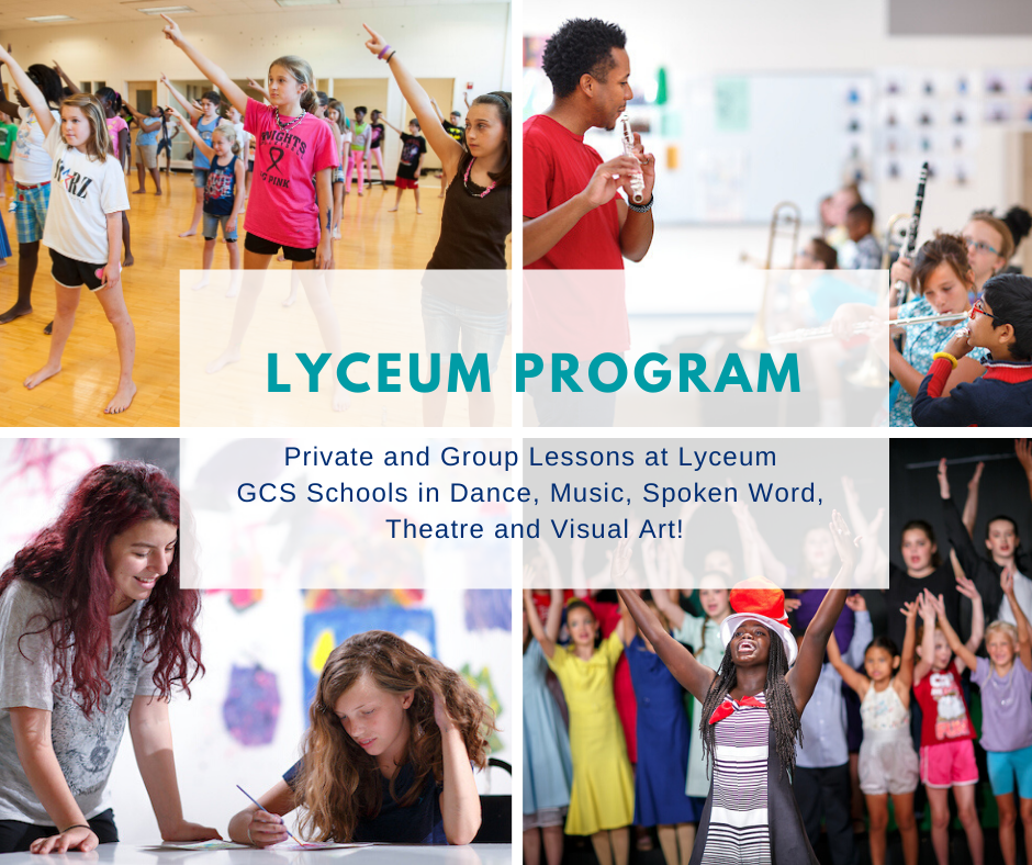 Private and group lessons at GCS Schools in Dance, Music, Spoken Word, Theatre and Visual Art Private and group lessons at GCS Schools in Dance, Music, Spoken Word, Theatre and Visual Art